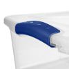 4 Pack 32 Quart Clear Underbed Storage Container with Latch Lid, Blue - 4 Pack