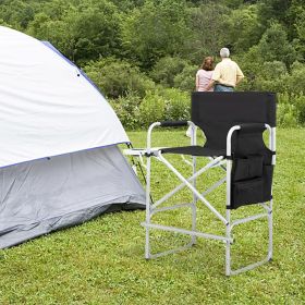 Silver White Iron Pipe Black Cloth Surface Plastic Sprayed Iron Round Pipe Director's Chair 103*60*499cm 120kg Without Carrying Bag - default title