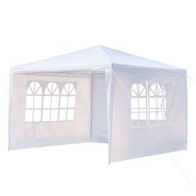 3 x 3m Three Sides Waterproof Tent with Spiral Tubes White - 3M