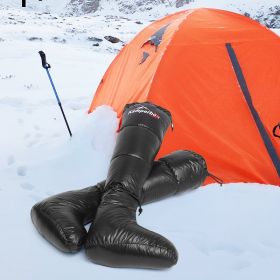 Camping Down Socks Down Boots Sleeping Bag Socks Down Boots Camping Sleep Boots Kamperbox Sleeping Bag Down Boots - Black