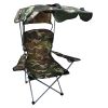 Foldable Beach Canopy Chair Sun Protection Camping Lawn Canopy Chair 330LBS Load Folding Seat - Camouflage