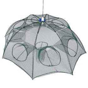 Foldable Fishing Bait Net Trap Crab Net Shrimp Minnow Crawdad Fish Cast Dip Cage Mesh Automatic Contraction - Green - One size