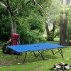2 Person Folding Camping Cot for Adults, 50" Extra Wide Portable Sleeping Cot with Carry Bag, Elevated Camping Bed, Beach Hiking, Blue - Blue
