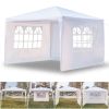 3 x 3m Three Sides Waterproof Tent with Spiral Tubes White - 3M