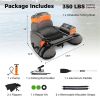 350lbs Inflatable Fishing Float Tube - 2 Air Chambers, Rod Holder+Fish Ruler, Orange+Gray - default title