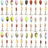 3OT!Lot 30pcs Trout Spoon Metal Fishing Lures Spinner Baits Bass Tackle Colorful - 30pcs