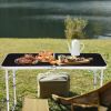 4Ft Portable Multipurpose Folding Table black - default title