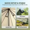 Teepee Tent Waterproof Camping Tent with Stove Jack for 4-6 People for Outdoor Camping Hiking Army Green - Green