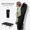 2 Person Folding Camping Cot for Adults, 50" Extra Wide Outdoor Portable Sleeping Cot with Carry Bag, Elevated Camping Bed, Beach Hiking - default