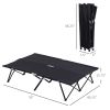2 Person Folding Camping Cot for Adults, 50" Extra Wide Outdoor Portable Sleeping Cot with Carry Bag, Elevated Camping Bed, Beach Hiking - default