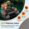 350lbs Inflatable Fishing Float Tube - 2 Air Chambers, Rod Holder+Fish Ruler, Orange+Gray - default title