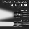 2x Extrem Hell Taschenlampe Zoom USB mit Akku aufladbar LED - 2 sets
