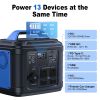 300W Portable Power Station, 296Wh 80000mAh Lithium Battery Generator Solar for Outdoor Camping RV Home,Power Supply - as picture