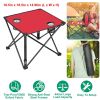 1Pc Foldable Camping Table Portable Picnic Table Lightweight Travel Desk with 2 Cup Holders Carrying Bag - Red