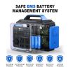 300W Portable Power Station, 296Wh 80000mAh Lithium Battery Generator Solar for Outdoor Camping RV Home,Power Supply - as picture