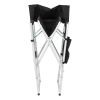 Silver White Iron Pipe Black Cloth Surface Plastic Sprayed Iron Round Pipe Director's Chair 103*60*499cm 120kg Without Carrying Bag - default title