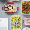 5 Pack Stackable Food Storage Containers Airtight & Leakproof Set Snap Lock Lids - 5 Pack - 600ml / 20oz