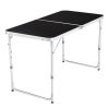 4Ft Portable Multipurpose Folding Table black - default title