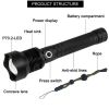 Super hell 9500000Lumen Taktische Taschenlampe LED XHP90 Militär Wiederaufladbar - 1 set