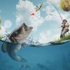 T-Tail Lead Fishing Lure Set for Outdoor Fishing - Red & White - 5Pcs/Set