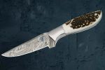Damascus Steel Outdoor Knife | Antler Handle | Faneema Cutlery - Default Title