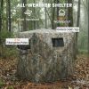 Hunting Blind for 2 Person, See Through Pop Up Blind with 270-Degree View, Windows for Deer Hunting, Camouflage - Camouflage