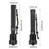 Super hell 9500000Lumen Taktische Taschenlampe LED XHP90 Militär Wiederaufladbar - 1 set