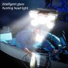 5 LED USB Rechargeable Headlamp; Portable Built-in 18650 Battery Head Flash Light; Waterproof For Expedition Outdoor Camping Fishing - Golden