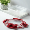 5 Pack Stackable Food Storage Containers Airtight & Leakproof Set Snap Lock Lids - 5 Pack - 600ml / 20oz