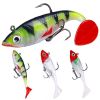 T-Tail Lead Fishing Lure Set for Outdoor Fishing - Red - 5Pcs/Set