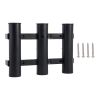 Goture Boat Fishing Rod Holder; 3 Rod Tube Plastic Holder Fishing Tackle Tool - White