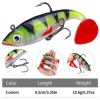 T-Tail Lead Fishing Lure Set for Outdoor Fishing - Red & White - 5Pcs/Set